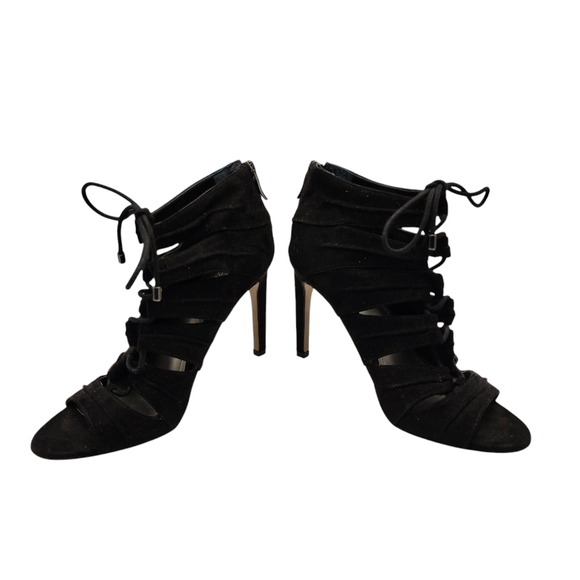 BCBGeneration Elegant Black Lace-Up Heels Size 6 - Picture 2 of 6